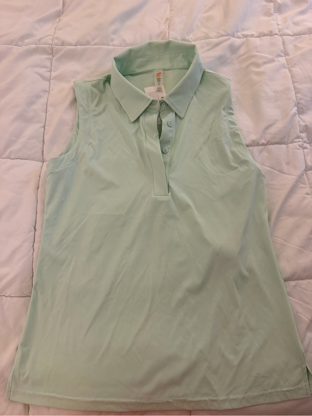 Golf or tennis Sleeveless Polo Top - Mint Green